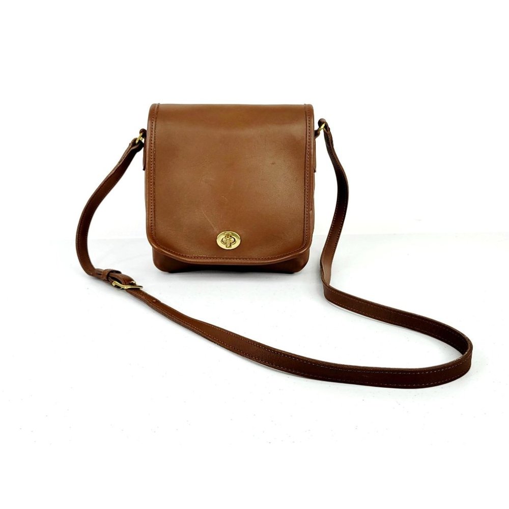 Coach Vintage Companion Flap Brown Leather Bag